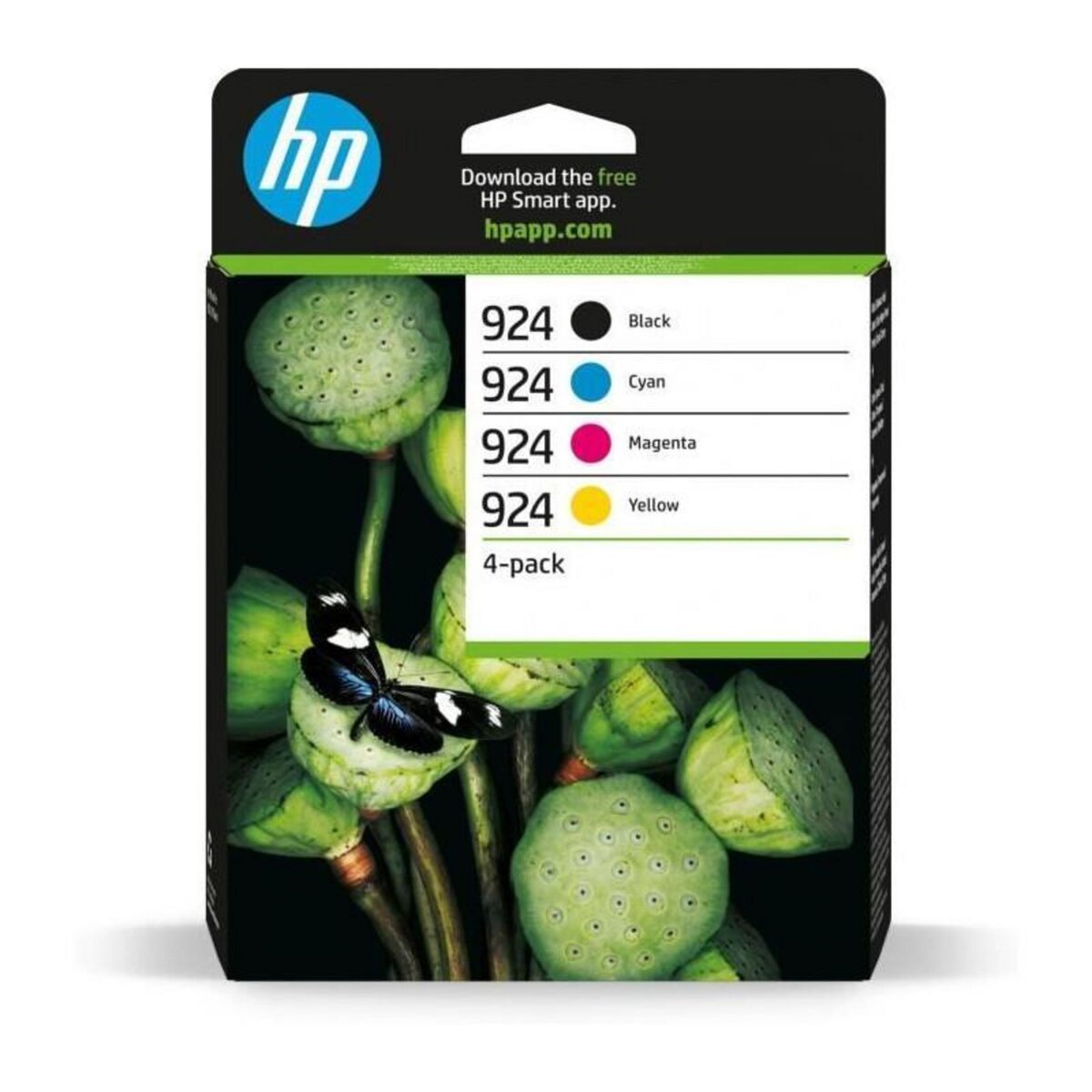 HP HP 924 Cartouche Encre Authentique Pack de 4 cyan, magenta, jaune, noir