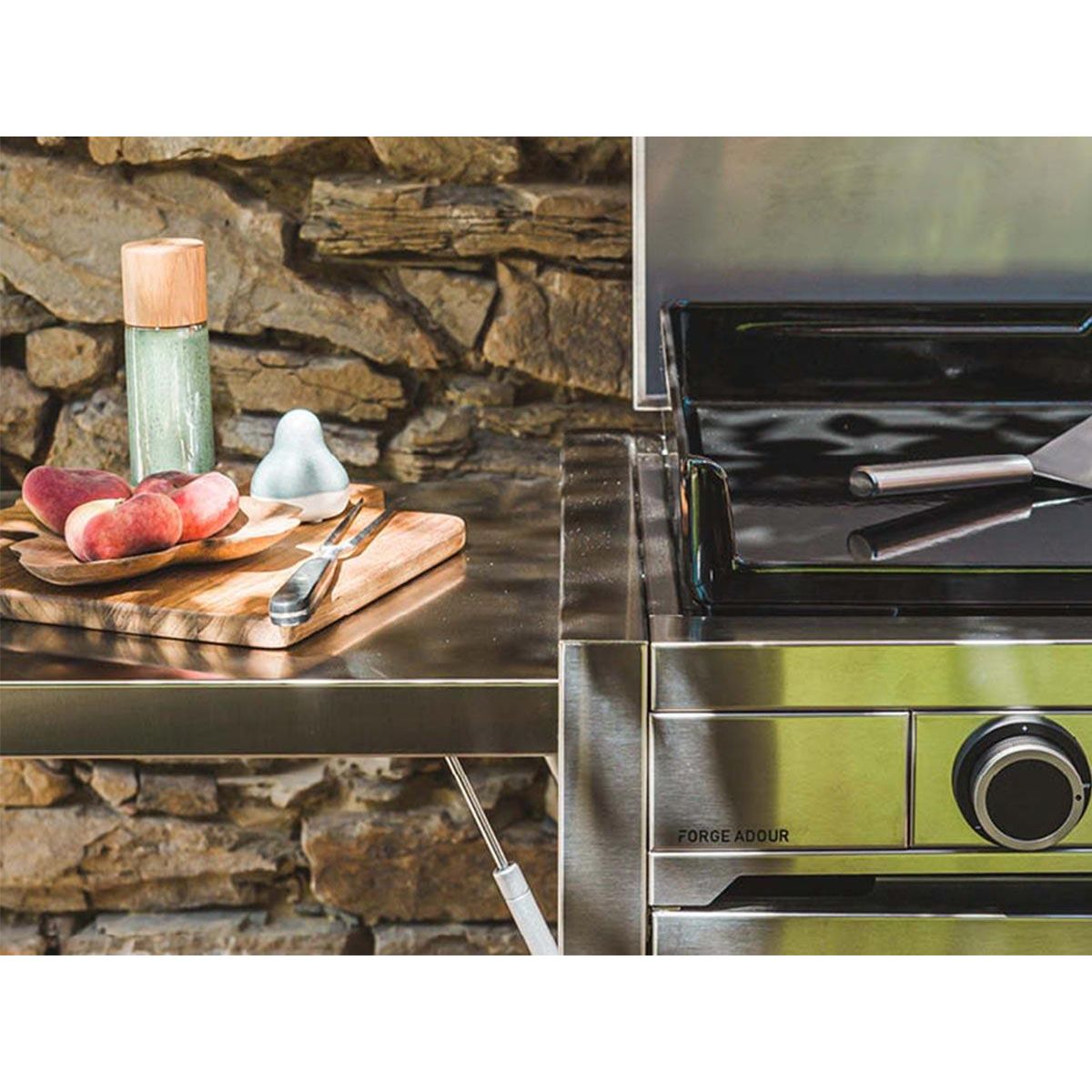 FORGE ADOUR Chariot Plancha CH MIF 75 inox ompatible plancha 75 cm