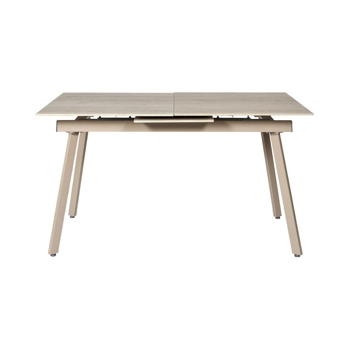 The Home Deco Factory Table à manger extensible en céramique effet travertin pour 6 à 8 personnes PIETRA - Beige