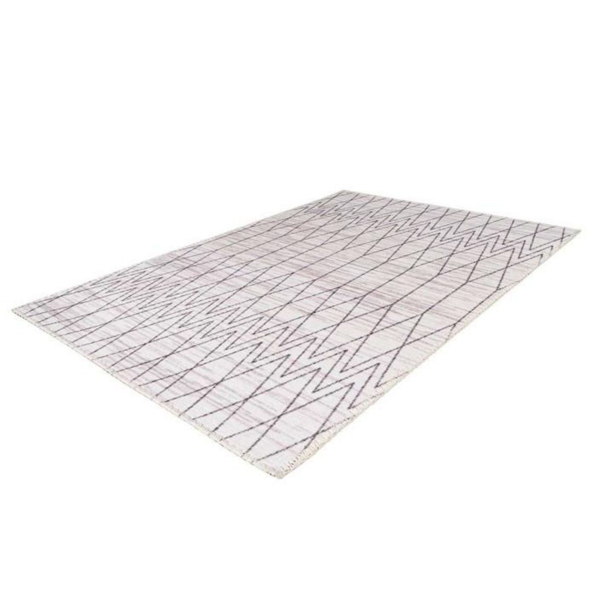 Paris Prix Tapis Tissé Imprimé à Poils Plats  Maya III  Gris