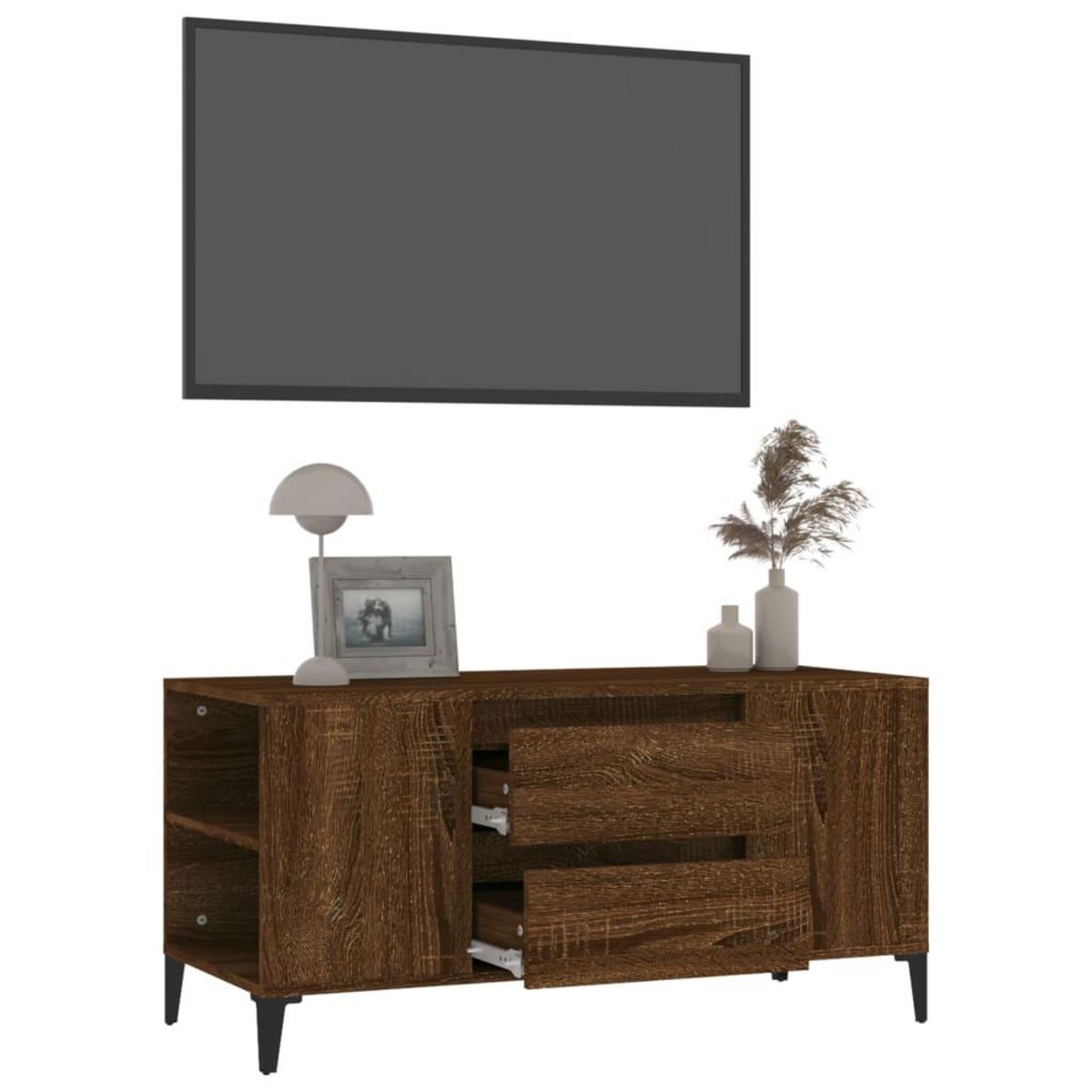 VIDAXL Meuble TV Chene marron 102x44,5x50 cm Bois d'ingenierie