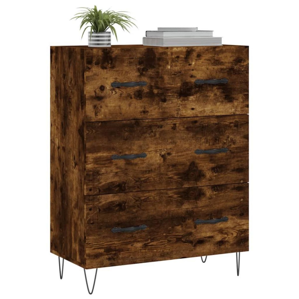 VIDAXL Buffet chene fume 69,5x34x90 cm bois d'ingenierie
