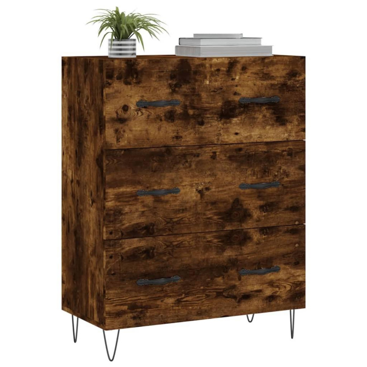VIDAXL Buffet chene fume 69,5x34x90 cm bois d'ingenierie