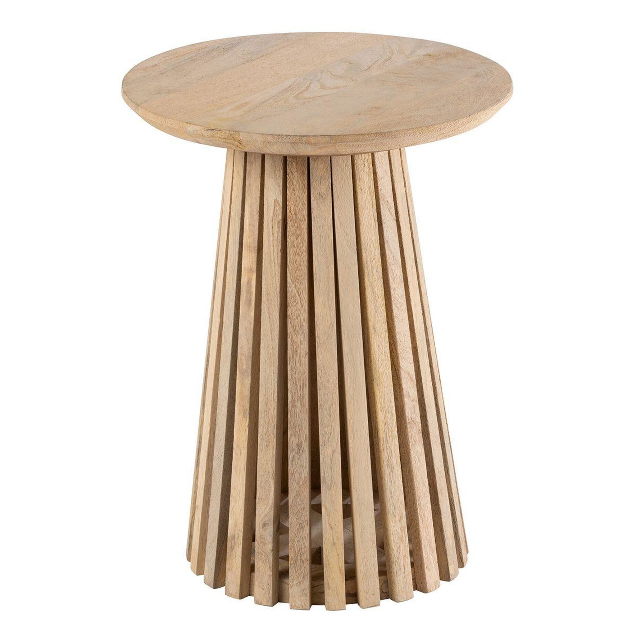 J-LINE Table d'appoint design en bois  vincent  40cm naturel