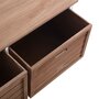 IDIMEX Banc de rangement CORNELIA meuble bas coffre avec 2 caisses, en bois de paulownia blanc et brun style maison de campagne