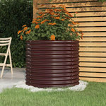 VIDAXL Jardiniere de jardin Acier enduit de poudre 80x80x68 cm Marron