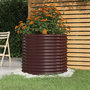 Voir la diapositive 1 : VIDAXL Jardiniere de jardin Acier enduit de poudre 80x80x68 cm Marron