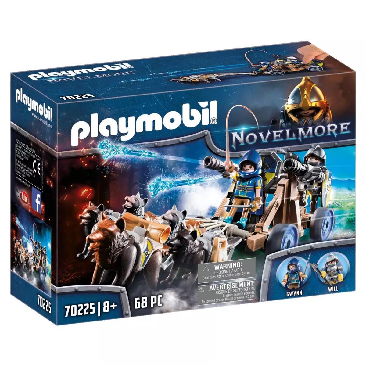 PLAYMOBIL 70225 - Novelmore - Chevaliers Novelmore avec canon et loups