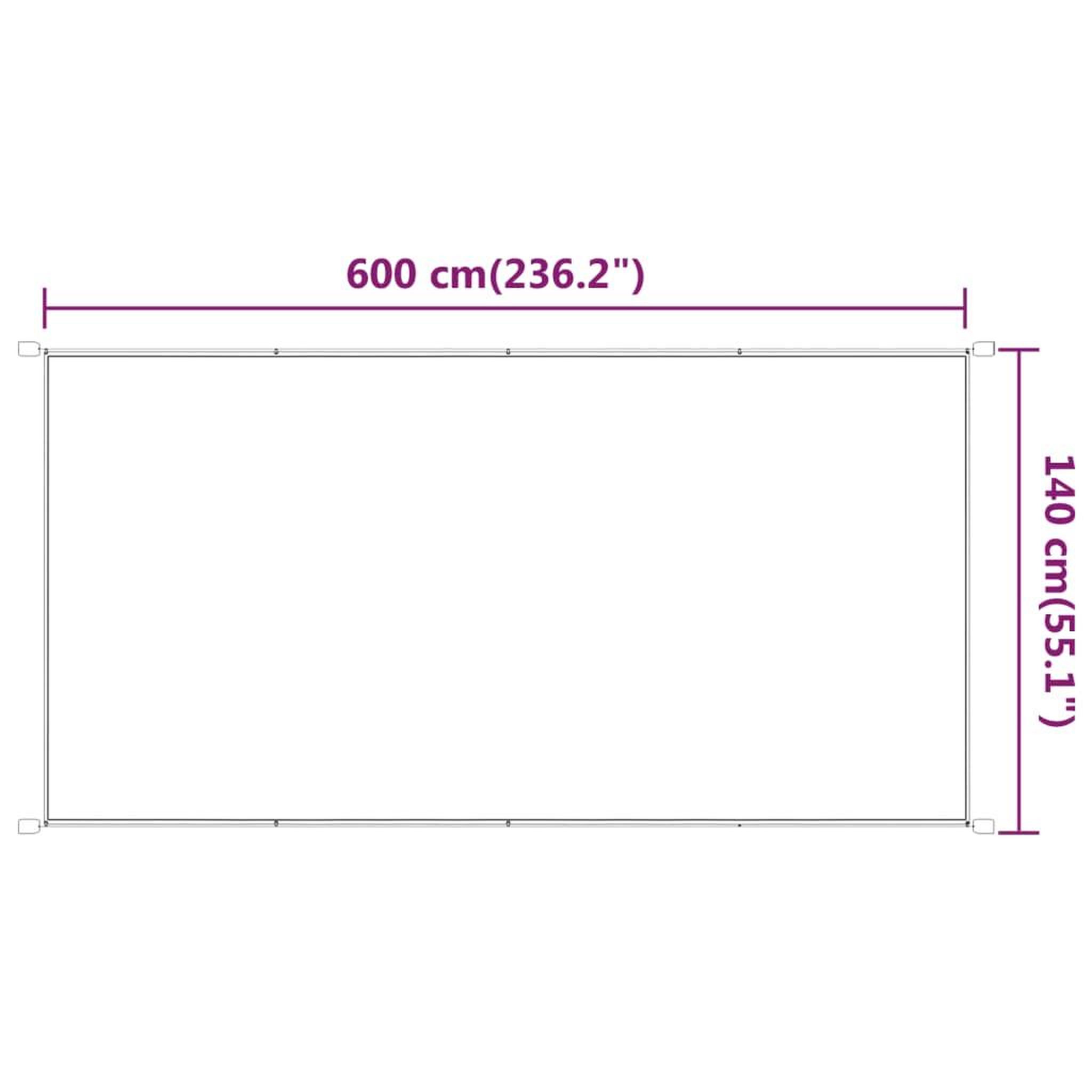 Voir la diapositive 6 : VIDAXL Auvent vertical Beige 140x600 cm Tissu oxford