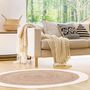 Voir la diapositive 3 : The Home Deco Factory Tapis rond en jute design bicolore Sophie