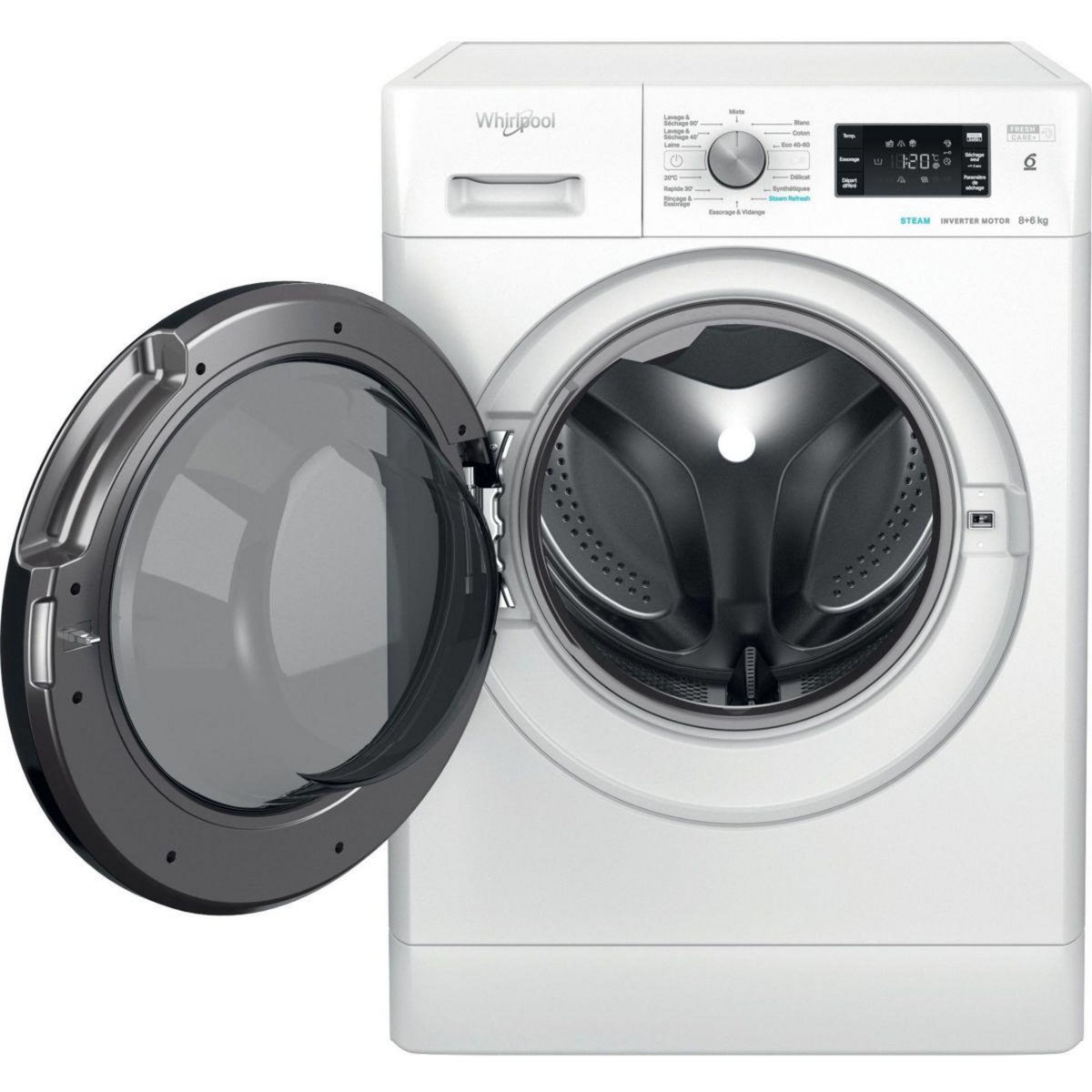 Whirlpool Lave linge séchant hublot FFWDB864369BVFR