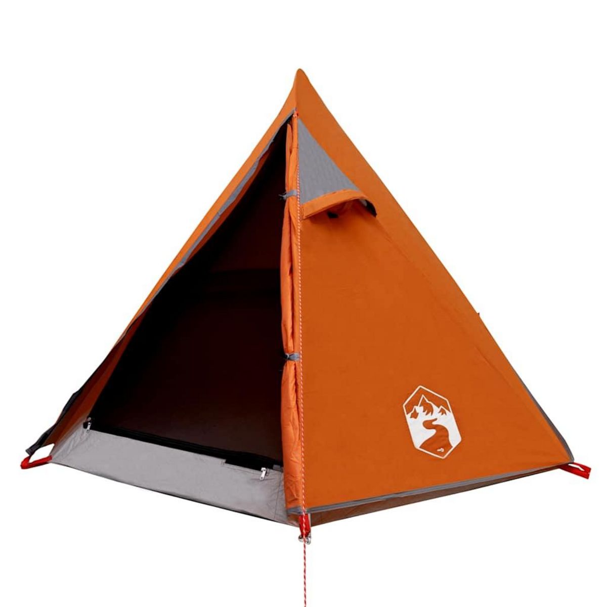 VIDAXL Tente de camping a dome 2 personnes gris et orange impermeable