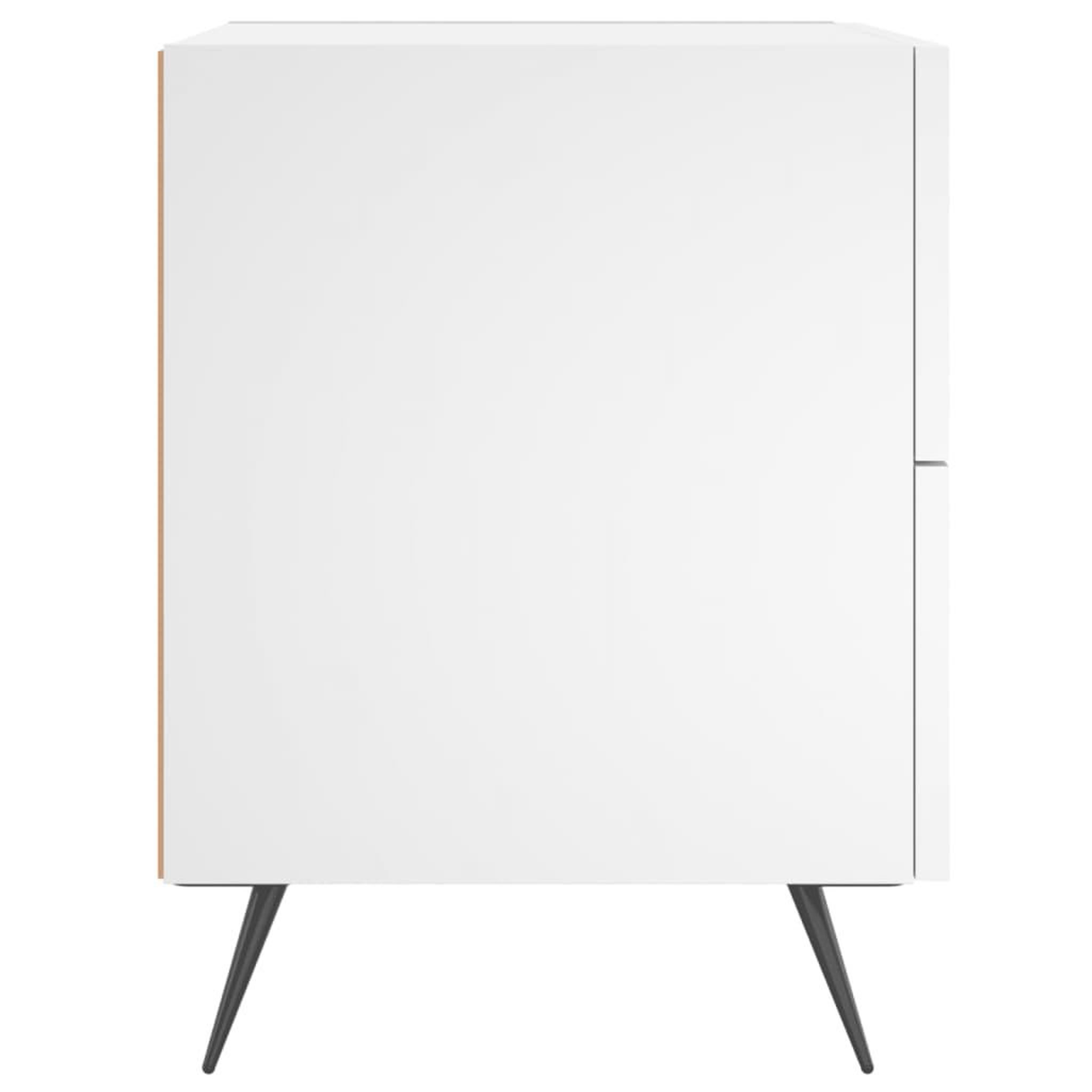 Voir la diapositive 5 : VIDAXL Table de chevet blanc 40x35x47,5 cm bois d'ingenierie