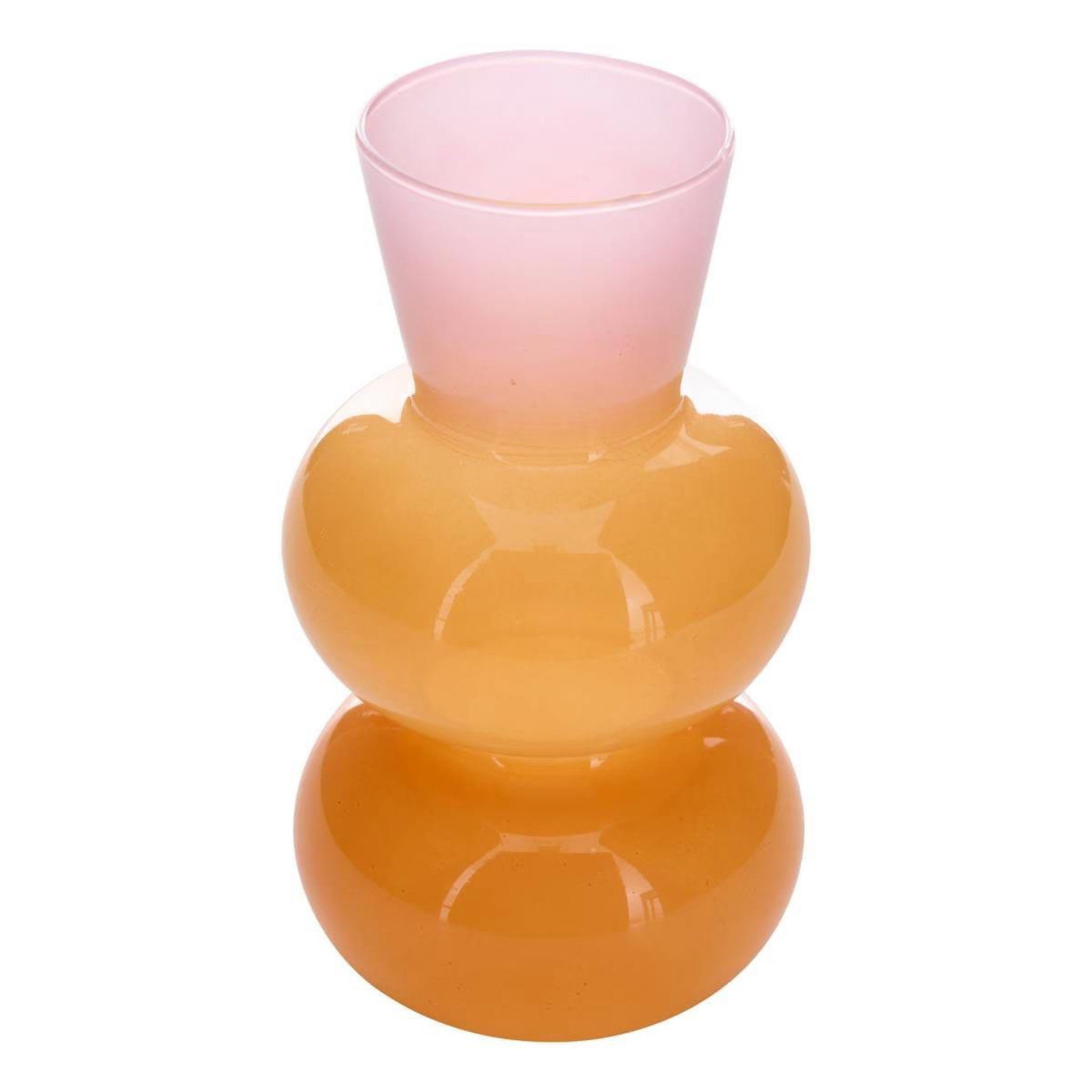 ATMOSPHERA Soliflore design en verre  poolside  14cm orange