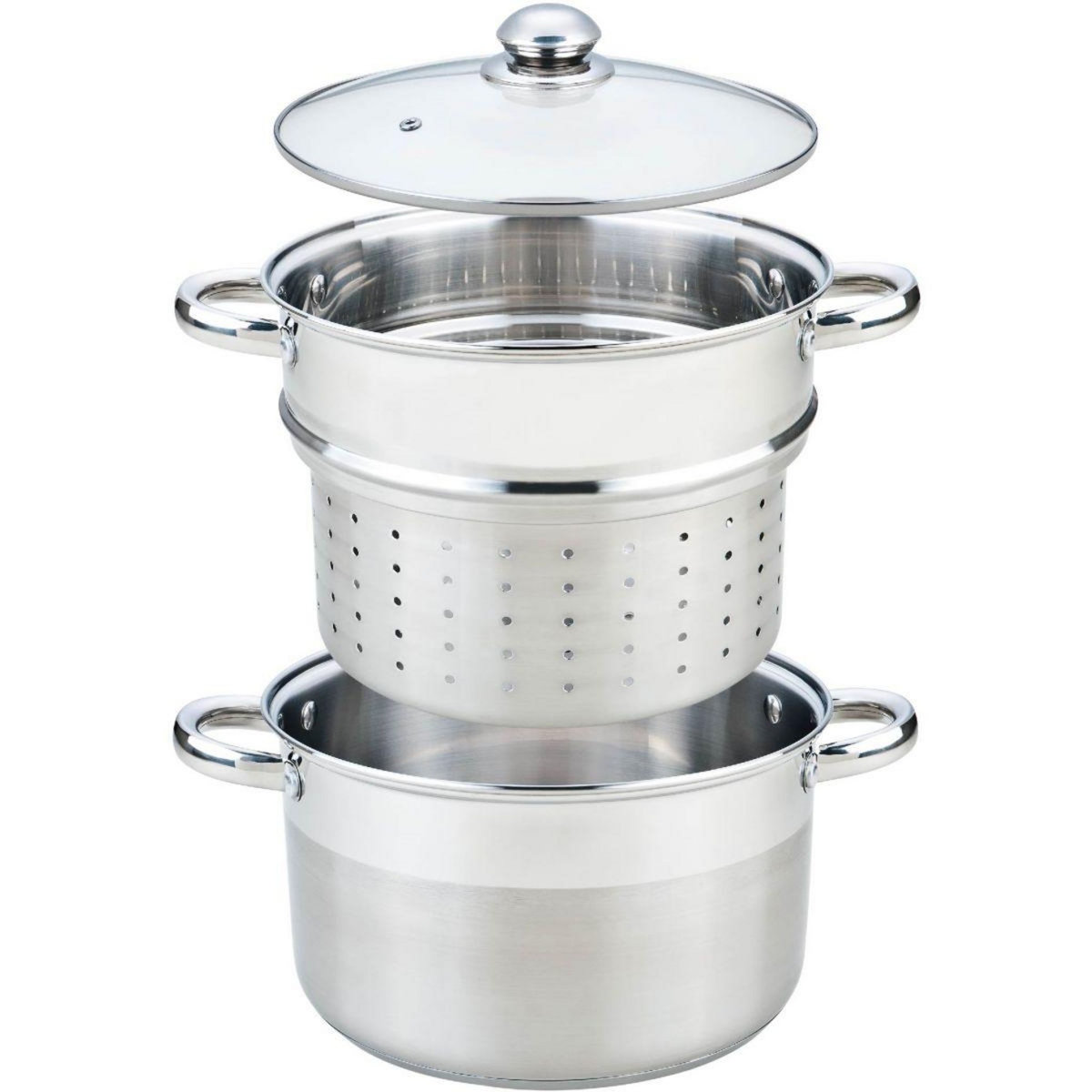 ESSENTIEL B Cuit pâtes Vapeur Inox diam 24 cm avec panier