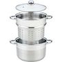 Voir la diapositive 2 : ESSENTIEL B Cuit pâtes Vapeur Inox diam 24 cm avec panier