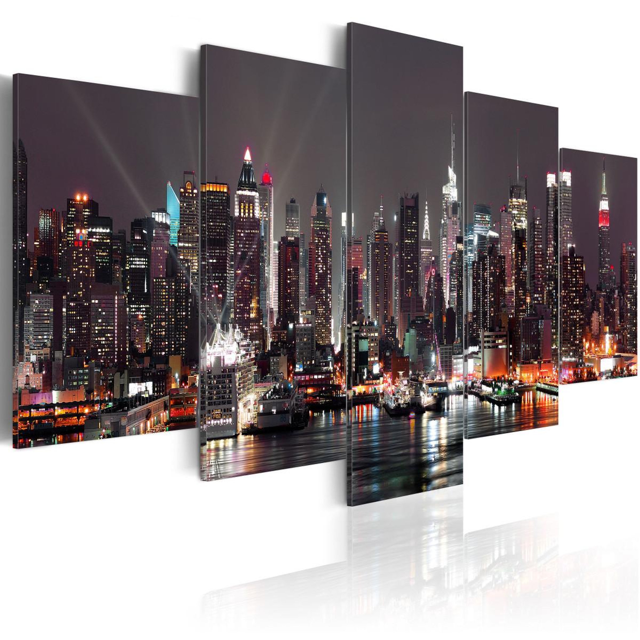 Paris Prix Tableau imprimé  manhattan de nuit  100x200cm