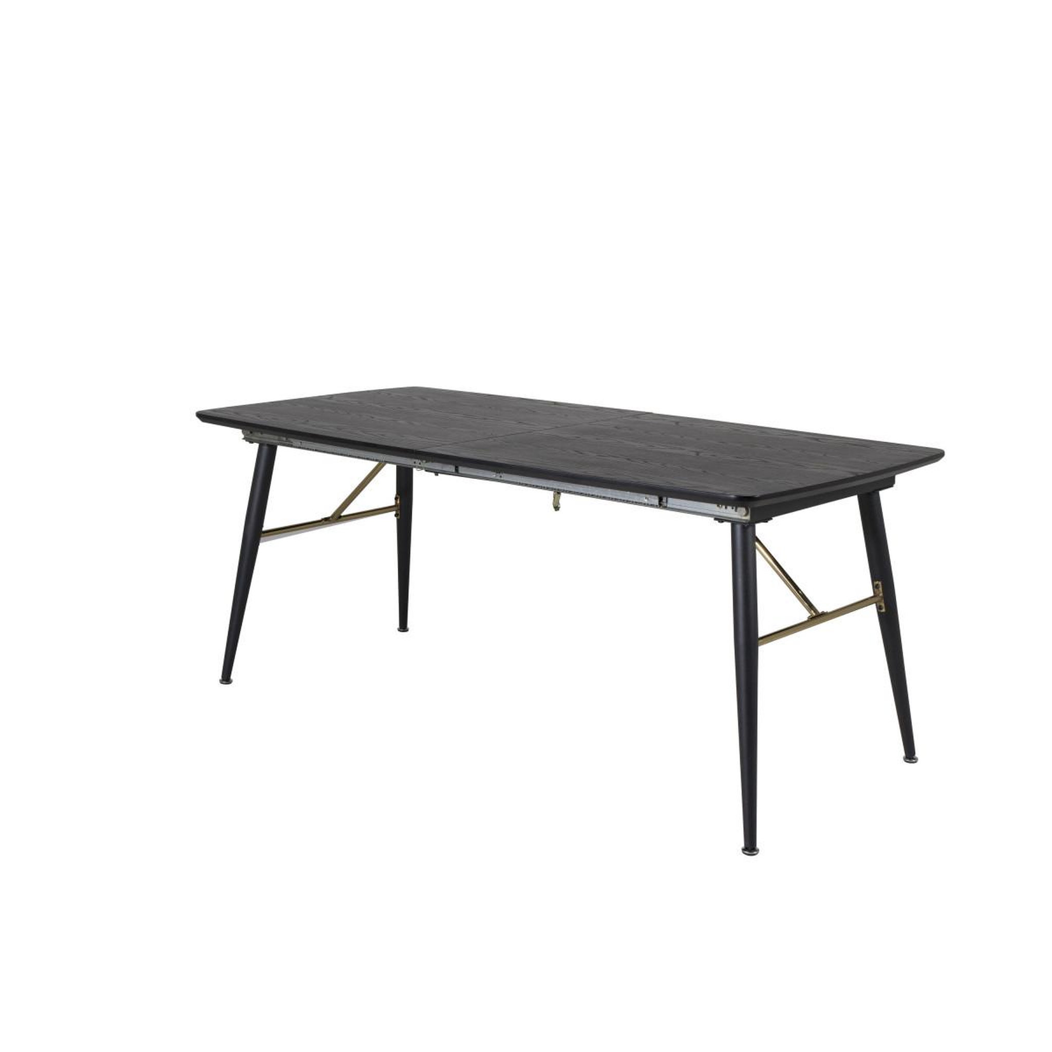 Voir la diapositive 4 : Paris Prix Table à manger extensible  gold  180-220cm noir