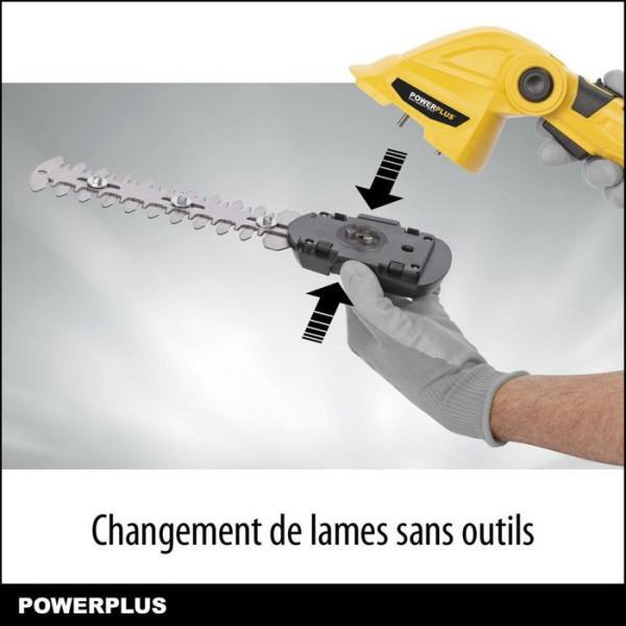 Voir la diapositive 4 : POWERPLUS Cisaille a Gazon et Sculpte Haie sur Batterie POWXG2033 - Powerplus