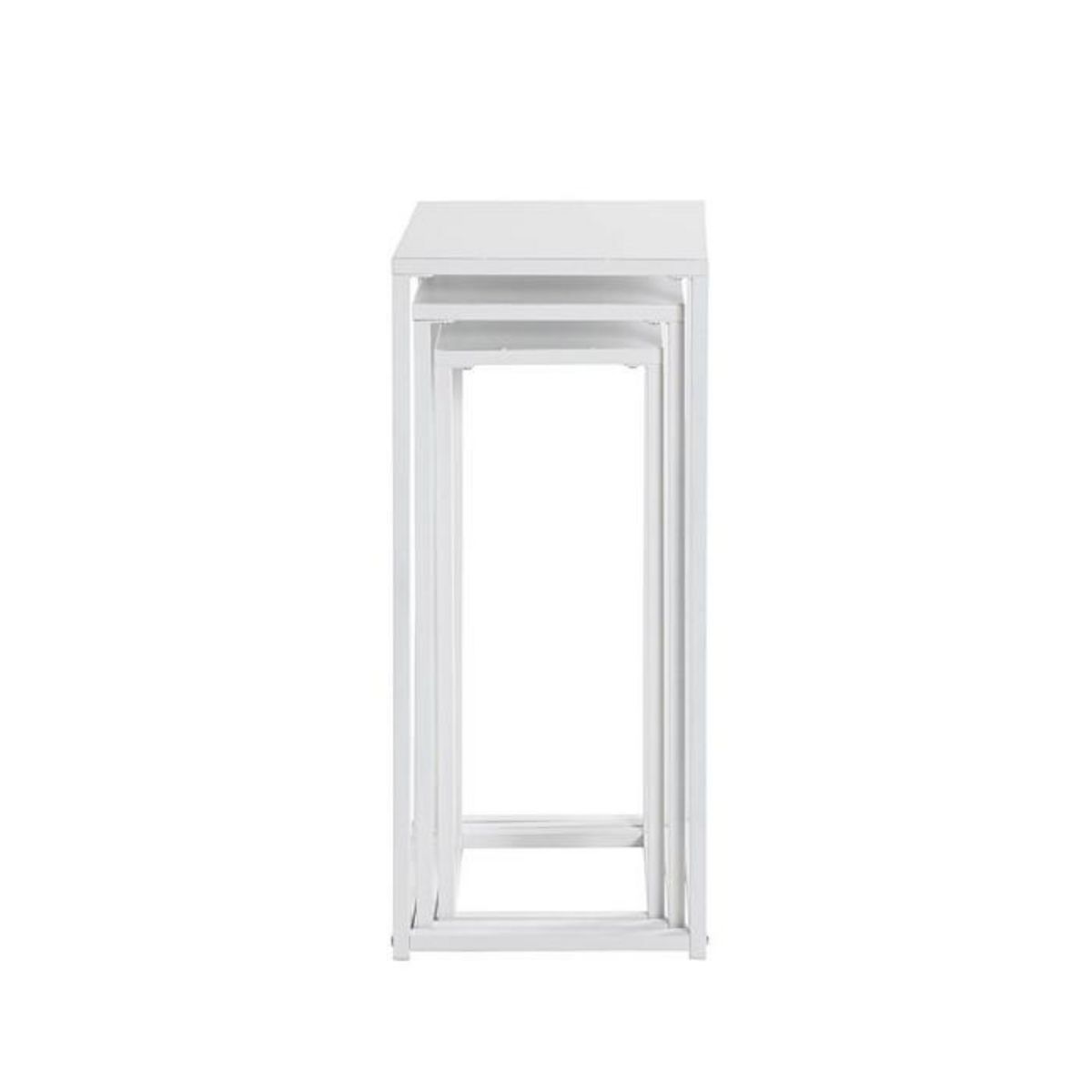 Paris Prix Lot de 3 Sellettes en Métal  Cromano  71cm Blanc