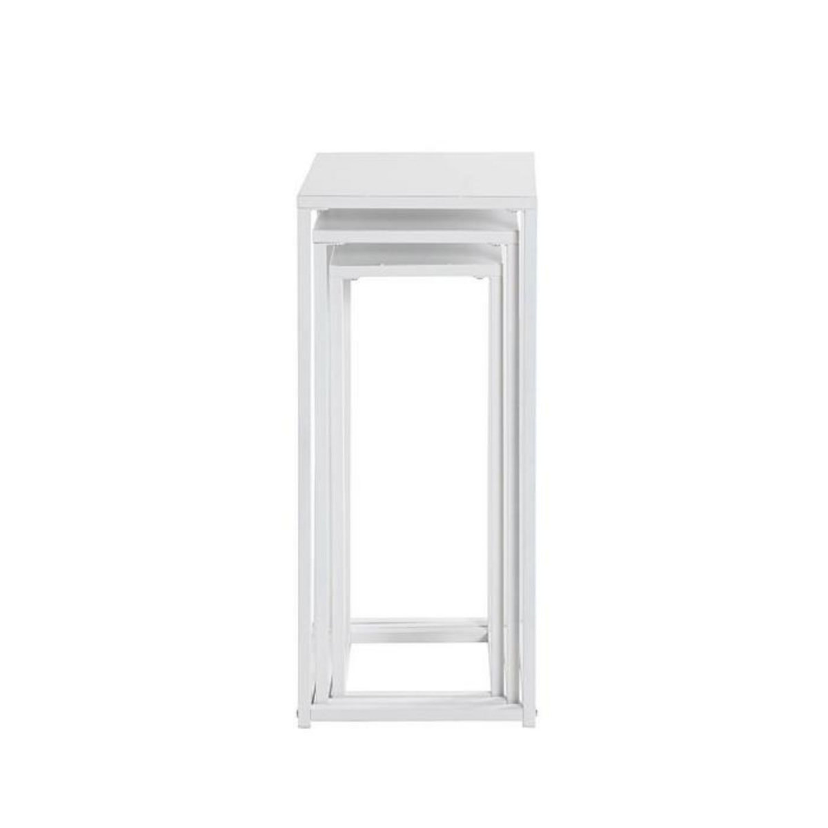 Paris Prix Lot de 3 Sellettes en Métal  Cromano  71cm Blanc