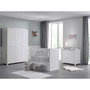 Voir la diapositive 1 : Paris Prix Pack - Lit Bébé 60x120cm, Commode & Armoire  Erik  Blanc
