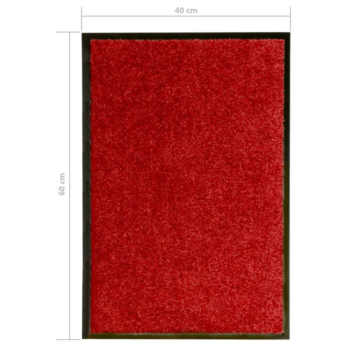 VIDAXL Paillasson lavable Rouge 40x60 cm