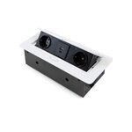 EMUCA SRL Multiconnecteur Atom 26 Lite pour bureau, 265 x 120 mm, Peint en blanc