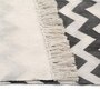 VIDAXL Tapis Kilim Coton 160 x 230 cm avec motif noir/blanc