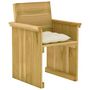 Voir la diapositive 4 : VIDAXL Ensemble a manger de jardin 7 pcs avec coussins pin impregne