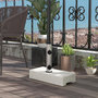 Voir la diapositive 4 : OUTSUNNY Pied de parasol en granite gris - poids net 25 Kg - 2 vis de serrage - compatible mât 32 à 48 mm
