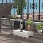 Voir la diapositive 4 : OUTSUNNY Pied de parasol en granite gris - poids net 25 Kg - 2 vis de serrage - compatible mât 32 à 48 mm