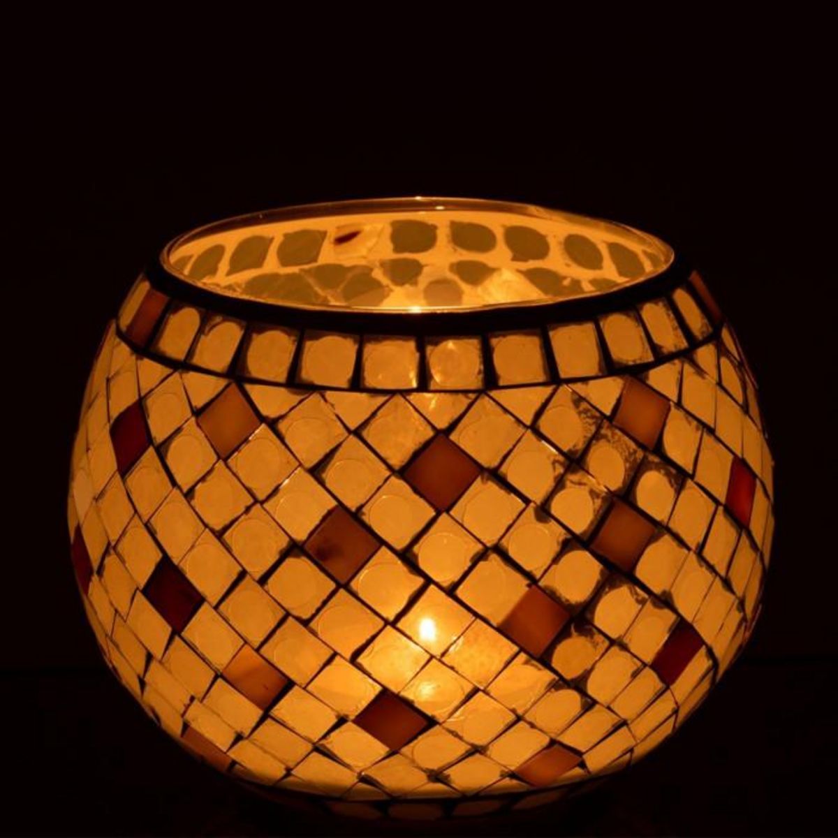 Paris Prix Photophore en Verre Design  Miosai  15cm Gris