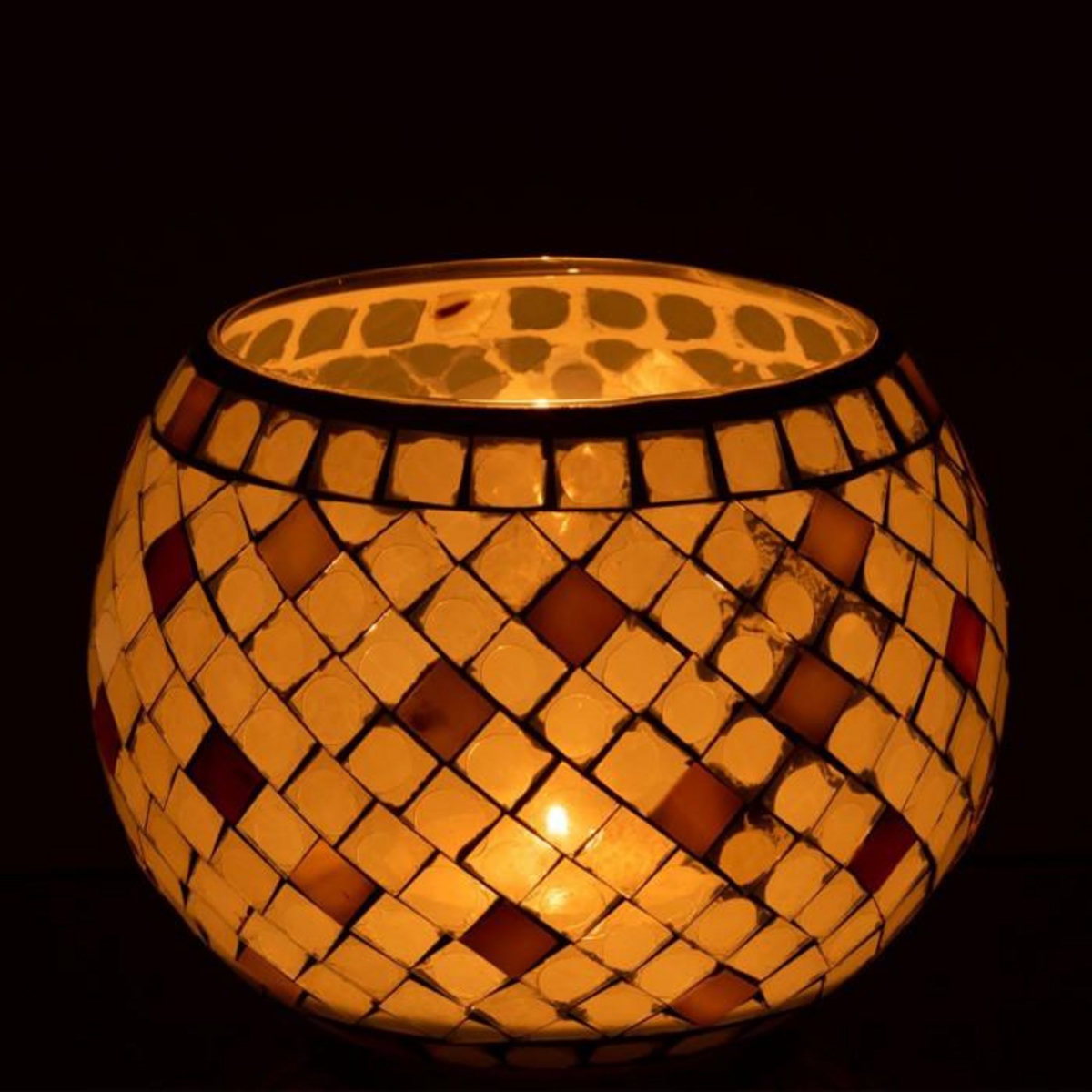 Paris Prix Photophore en Verre Design  Miosai  15cm Gris