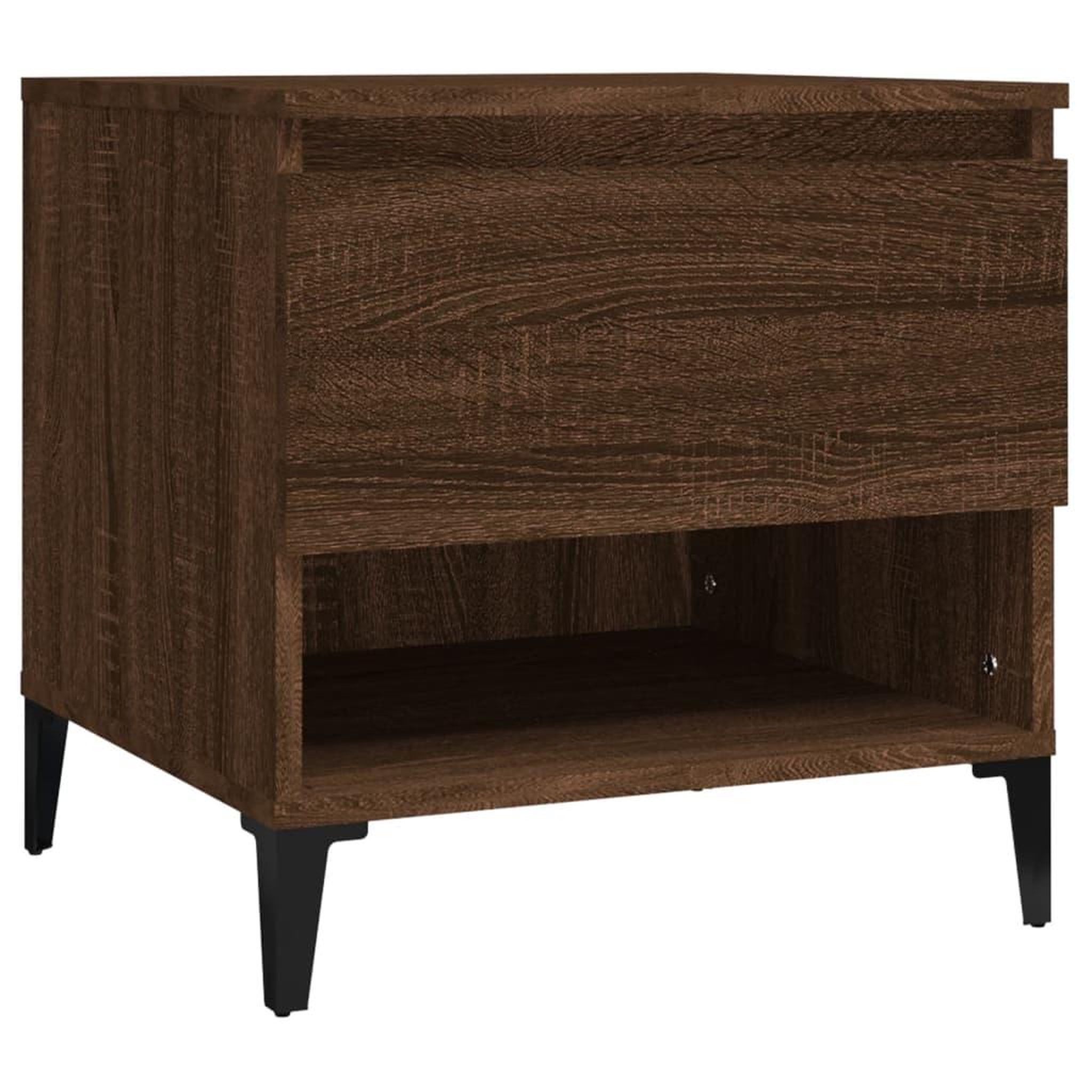 Voir la diapositive 2 : VIDAXL Table d'appoint Chene marron 50x46x50 cm Bois d'ingenierie