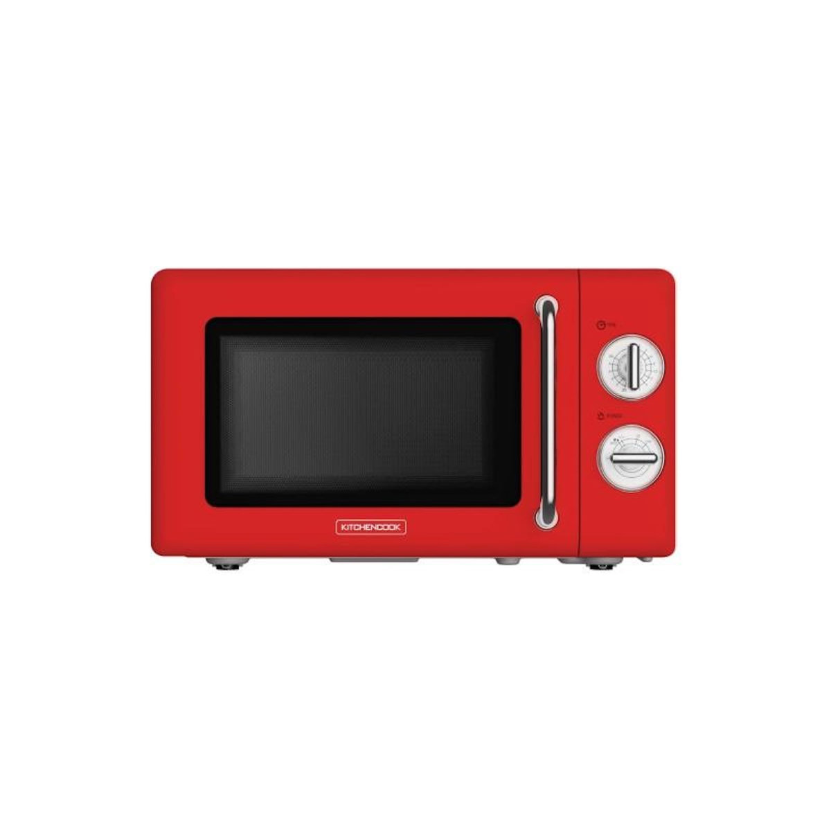 KITCHENCOOK Kitchencook - Kmo20 Retro Red - Micro-ondes 20l Rétro - 700w - Commandes Mécaniques