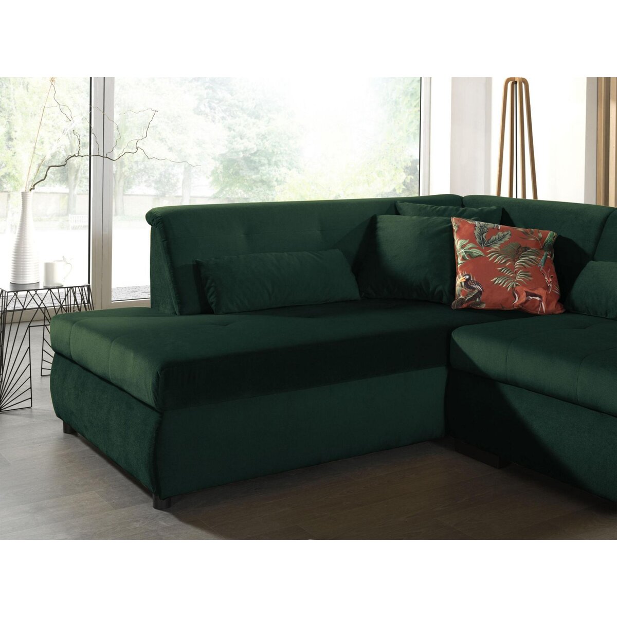 LISA DESIGN Vermont - canapé panoramique d'angle gauche - 7 places - xxl - en velours