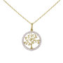 Voir la diapositive 1 : L'ATELIER D'AZUR Collier - Pendentif Or Jaune Arbre de Vie Serti de Zirconiums - Chaine Dorée Offerte