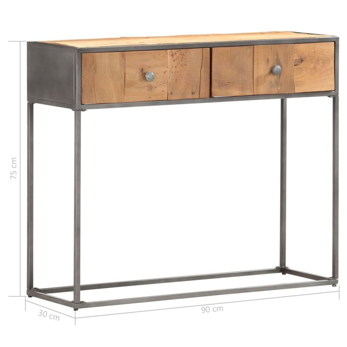 VIDAXL Table console 90x30x75 cm Bois de recuperation massif