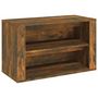 Voir la diapositive 2 : VIDAXL Etagere a chaussures Chene fume 75x35x45 cm Bois d'ingenierie