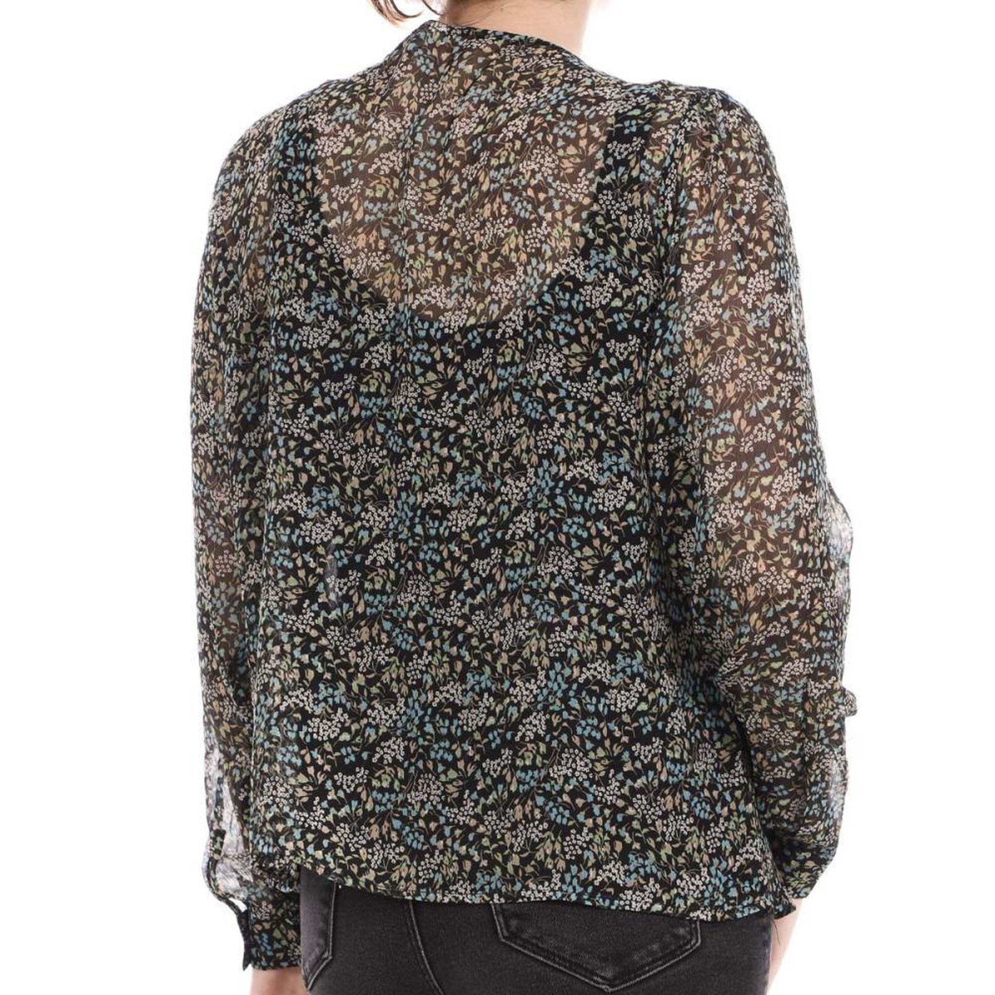 Voir la diapositive 2 : JACQUELINE DE YONG Blouse Noir à fleurs Femme JDY Isabell