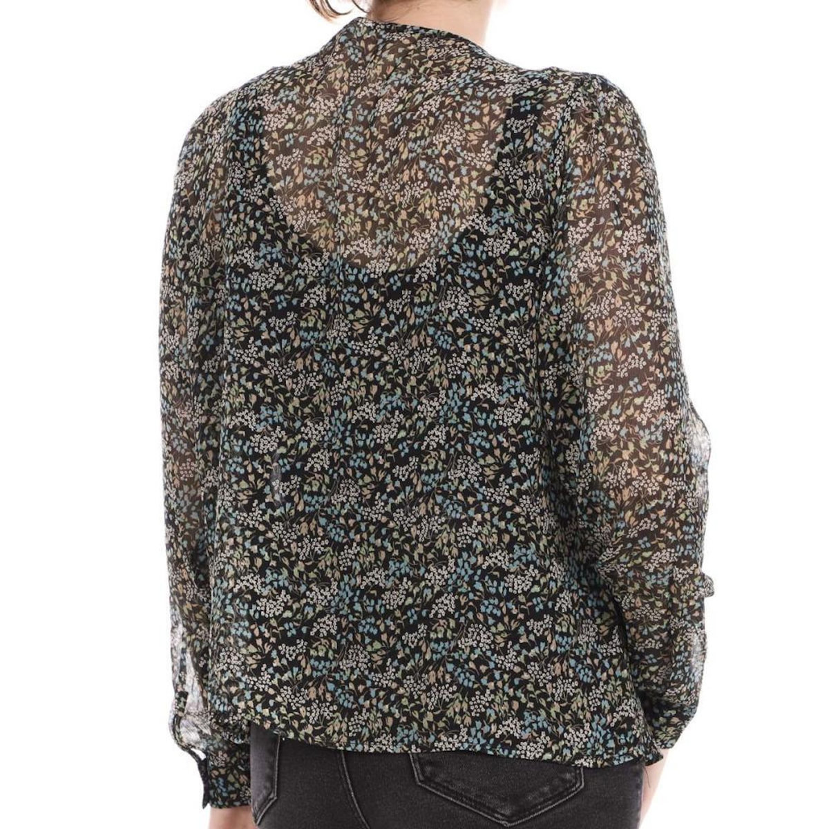 JACQUELINE DE YONG Blouse Noir à fleurs Femme JDY Isabell