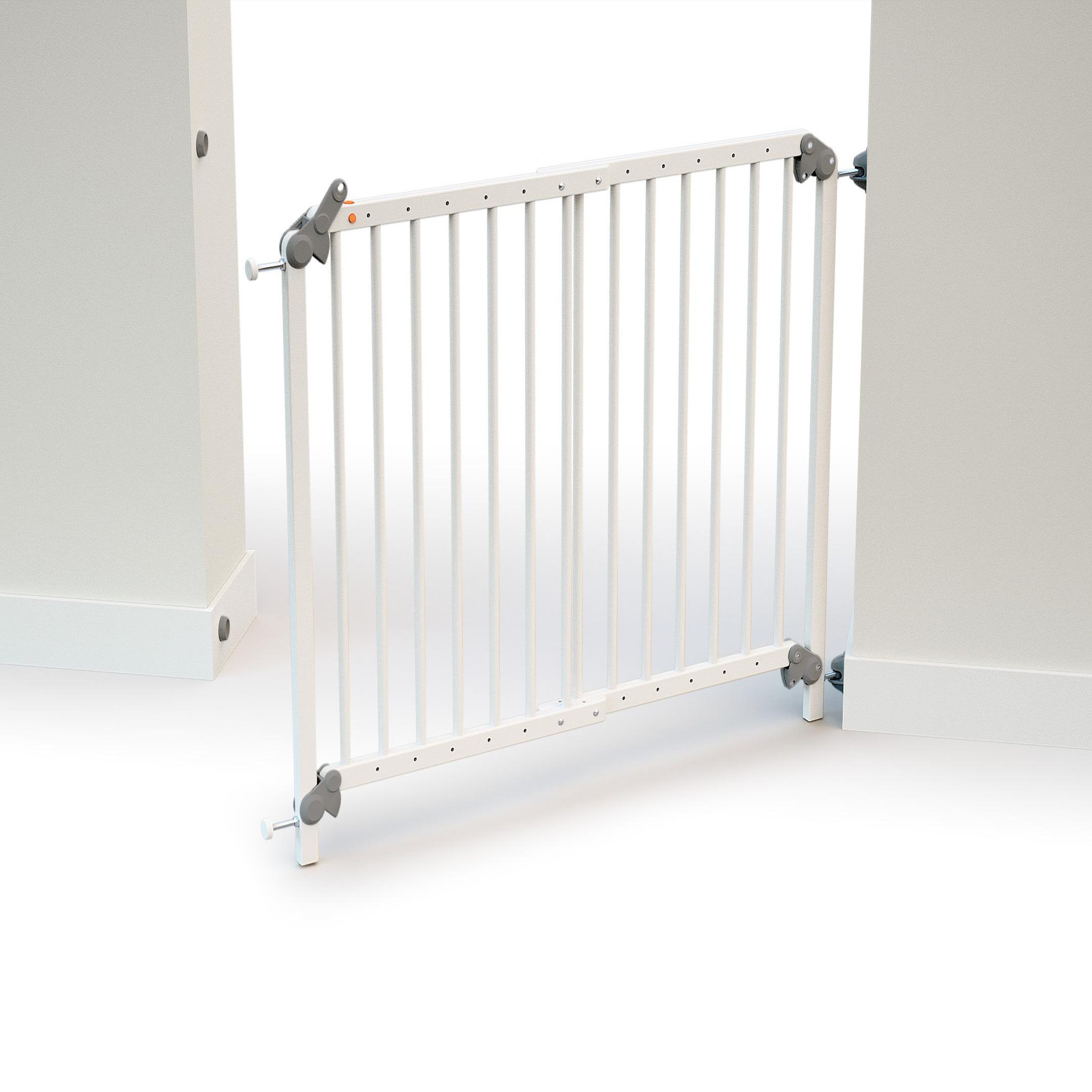 Voir la diapositive 2 : WEBABY Barrière de sécurité bébé extensible en bois LOKEE