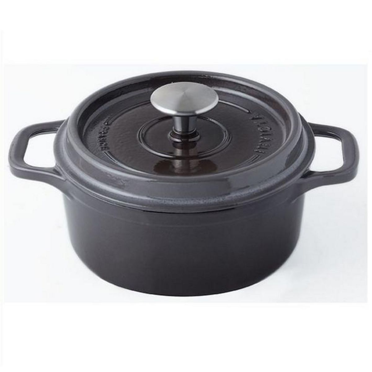 Invicta Cocotte ronde en fonte émaillée 20cm taupe - 402207