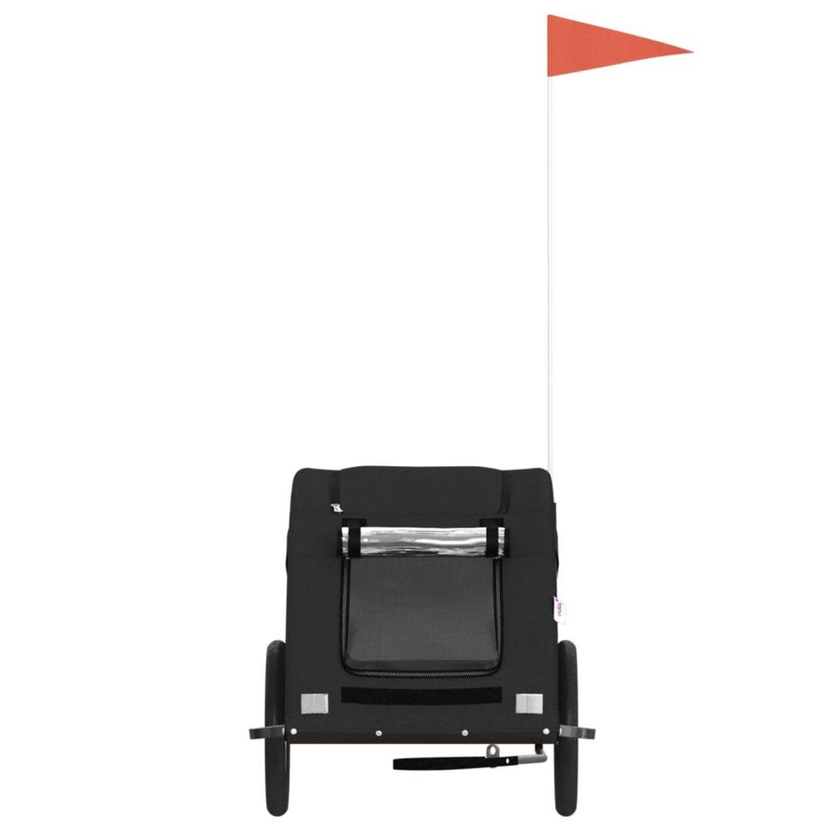 VIDAXL Remorque de velo pour animaux de compagnie noir