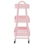 Voir la diapositive 5 : VIDAXL Chariot de rangement a 3 niveaux rose 42x41,5x77 cm acier