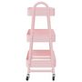 Voir la diapositive 5 : VIDAXL Chariot de rangement a 3 niveaux rose 42x41,5x77 cm acier