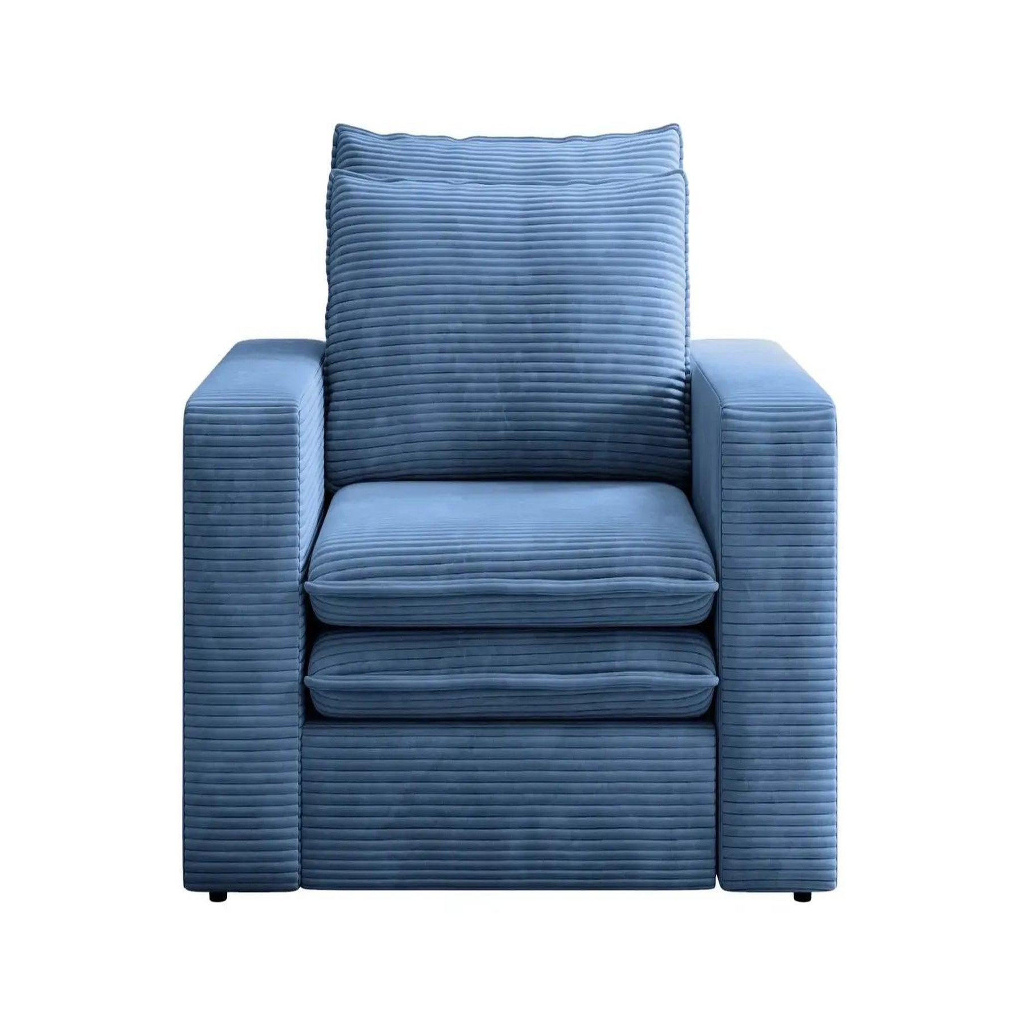 Voir la diapositive 1 : CASANOVA PARIS Oscar - fauteuil en velours côtelé