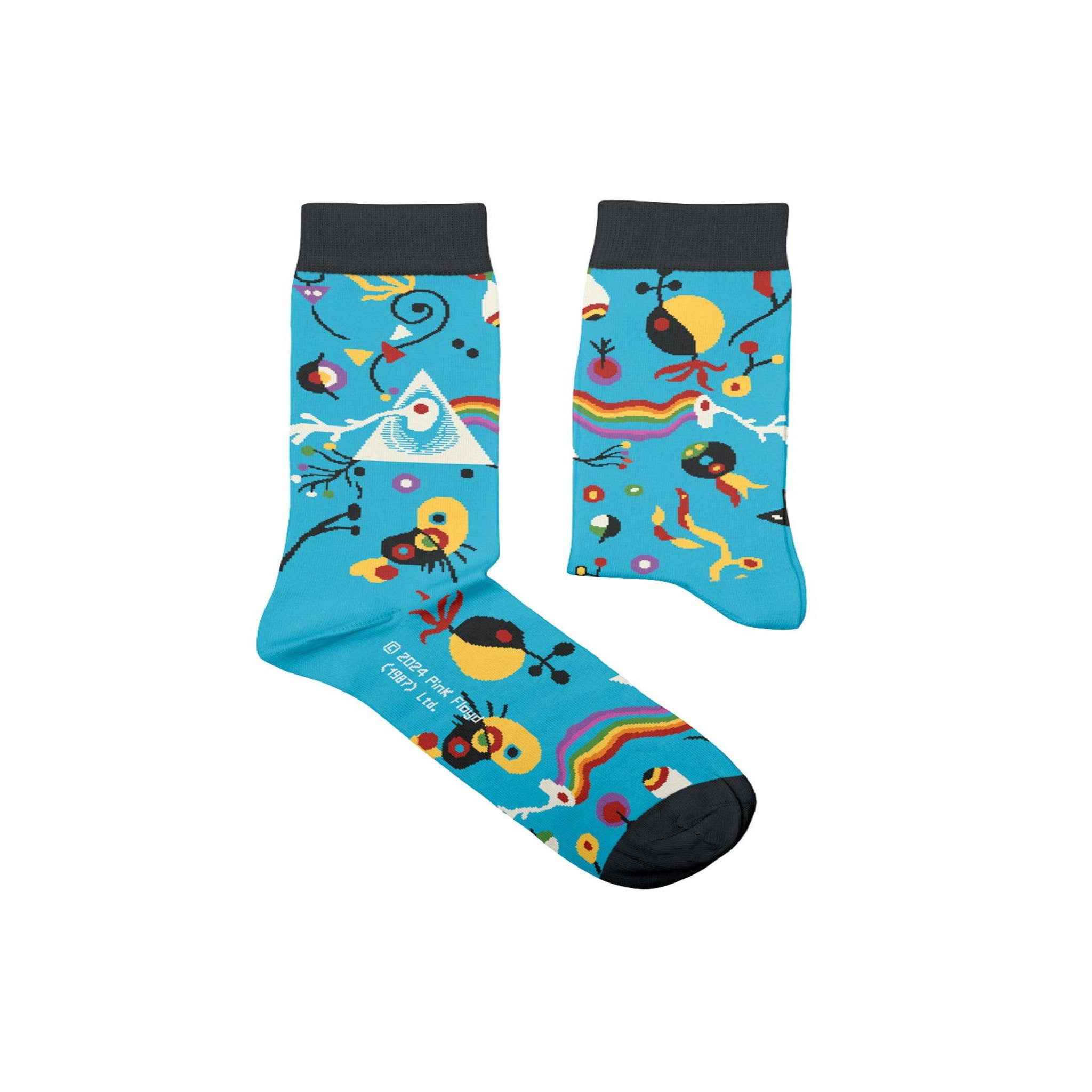 SOCK AFFAIRS Chaussettes pink floyd, dark side of the moon, bleues