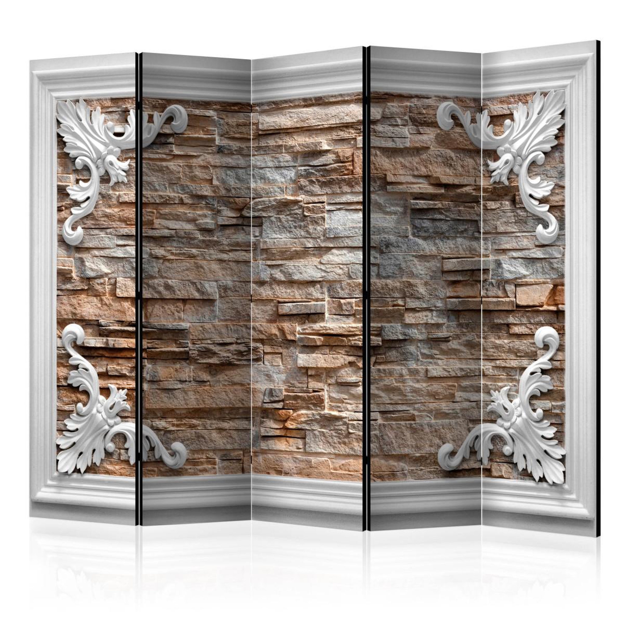 Paris Prix Paravent 5 volets  brick in the frame brown  172x225cm
